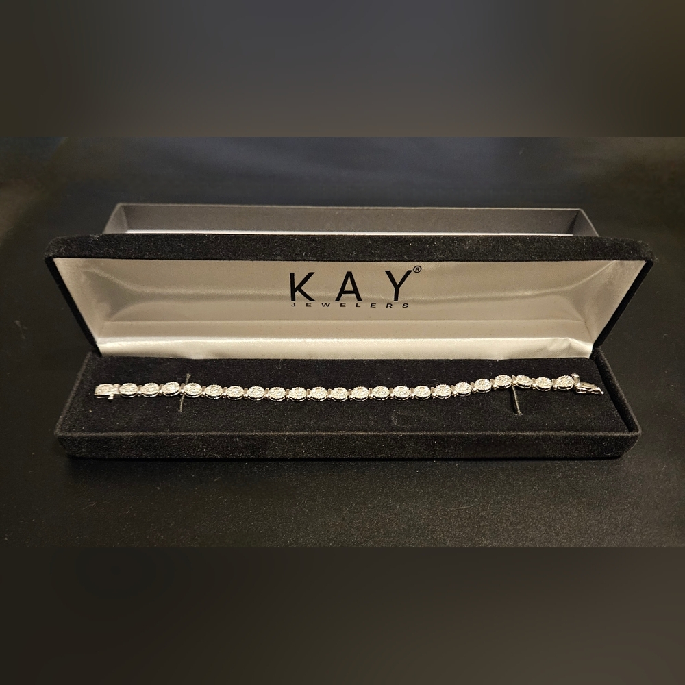 Kay Jewelers Silver 925 & Diamond Bracelet - WORN ONCE